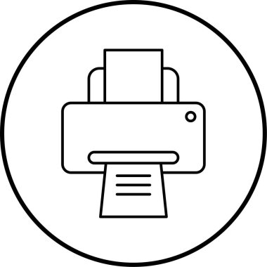 Yazıcı. Web simgesi basit illüstrasyon