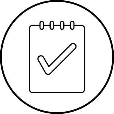 Bir planlayıcı simgesinin vektör illüstrasyonu