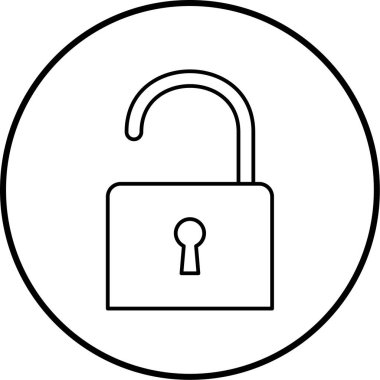 Kilit. Web simgesi basit illüstrasyon