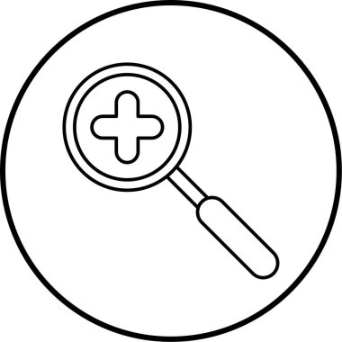 Tıbbi arama simgesinin vektör illüstrasyonu