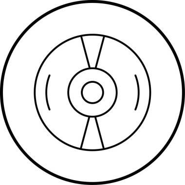 CD mi? Web simgesi basit illüstrasyon