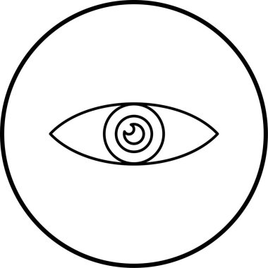 Göz simgesinin vektör illüstrasyonu