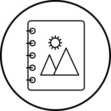 Albüm simgesinin vektör illüstrasyonu
