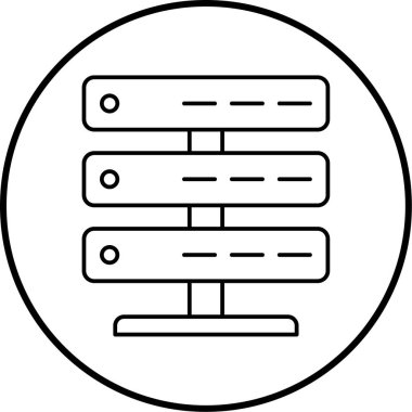 veritabanı. Web simgesi basit illüstrasyon