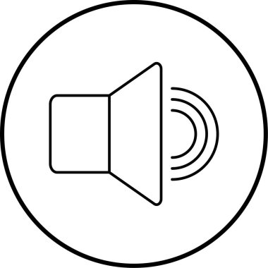 Ses simgesi vektör illüstrasyonu 