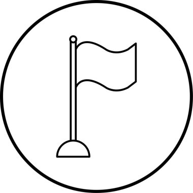 Bayrak simgesinin vektör illüstrasyonu