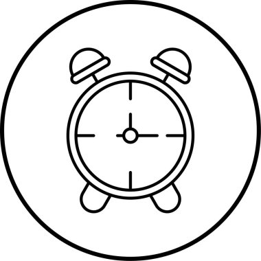Çalar saat. Web simgesi basit illüstrasyon