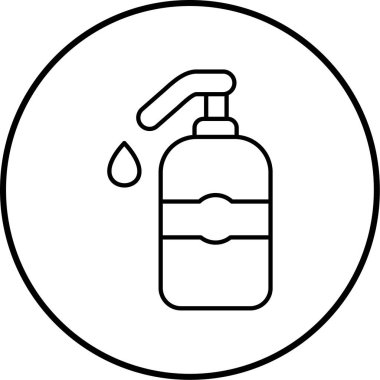 Bir şişe simgesinin vektör illüstrasyonu