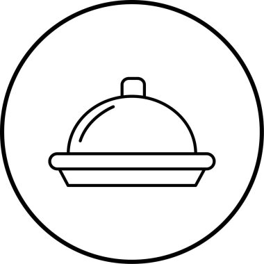 Çanak simgesinin vektör illüstrasyonu