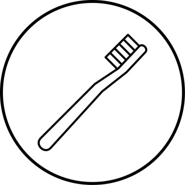 Diş fırçası. Web simgesi basit illüstrasyon