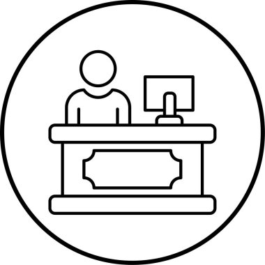 Resepsiyon Simgesi Vektör illüstrasyonu