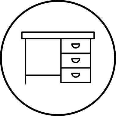 Mobilya. Web simgesi basit illüstrasyon
