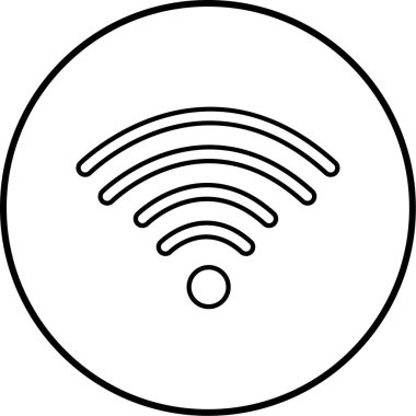 Kablosuz. Web simgesi basit illüstrasyon