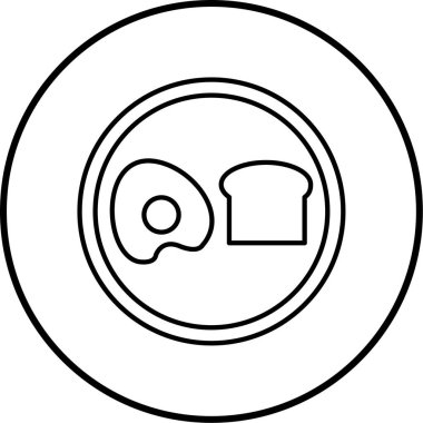 Ekmek. Web simgesi basit illüstrasyon