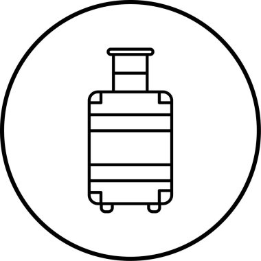 seyahat valizi ikon vektör çizimi