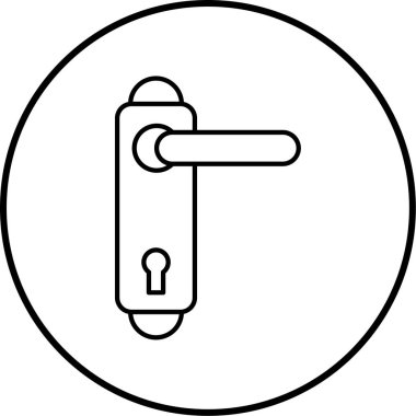 Soor kilit simgesinin vektör illüstrasyonu