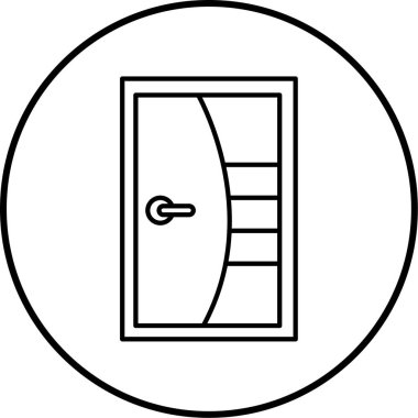 Kapı. Web simgesi basit illüstrasyon