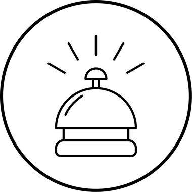 Alarm saati simgesi, vektör illüstrasyonu