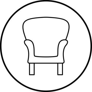 Koltuk. Web simgesi basit illüstrasyon