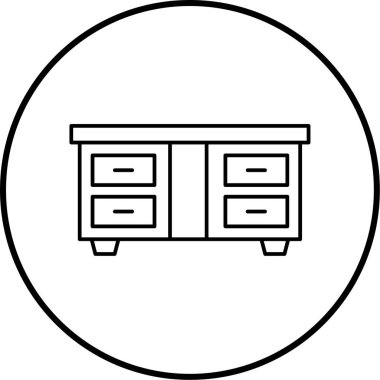 Dolap. Web simgesi basit illüstrasyon