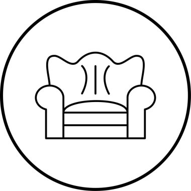 Koltuk. Web simgesi basit illüstrasyon