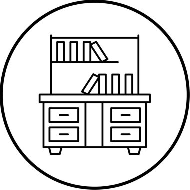 Dolap. Web simgesi basit illüstrasyon