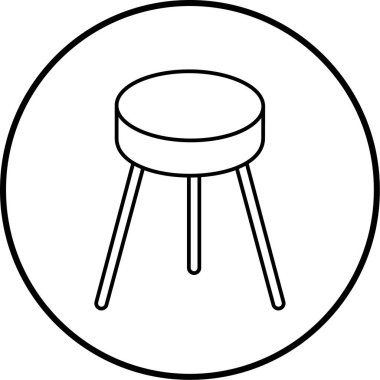 Bir sandalye simgesinin vektör illüstrasyonu