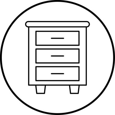 Dolap. Web simgesi basit illüstrasyon