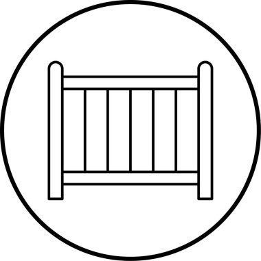 bebek yatağı simgesi, vektör illüstrasyonu