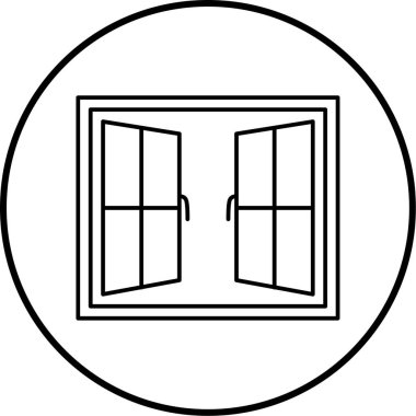 Pencere. Web simgesi basit illüstrasyon