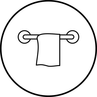 Banyo havlusu vektör illüstrasyonu 