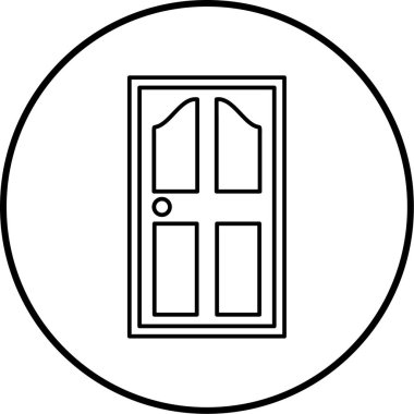 Kapı. Web simgesi basit illüstrasyon