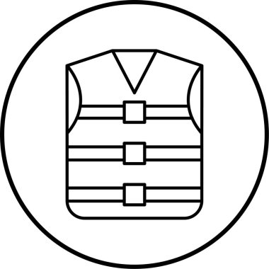 Yelek simgesinin vektör illüstrasyonu