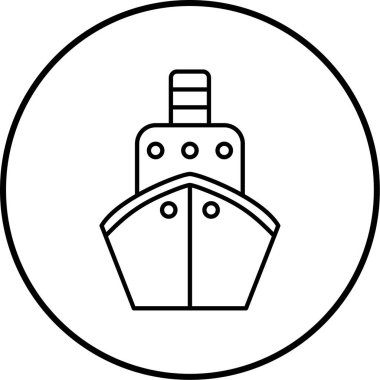 Bir gemi simgesinin vektör çizimi