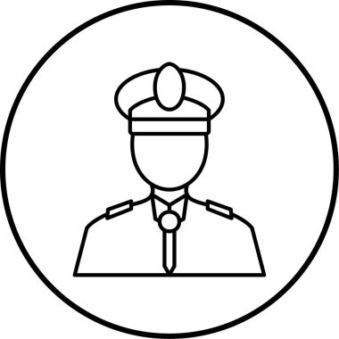 Bir polis memuru simgesinin vektör çizimi
