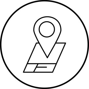 Harita iğnesi. Basit resimleme