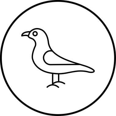 Kuş. Web simgesi basit illüstrasyon