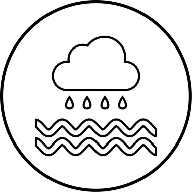Yağmur. Web simgesi basit illüstrasyon
