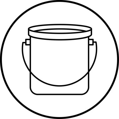 Bir kova simgesinin vektör illüstrasyonu