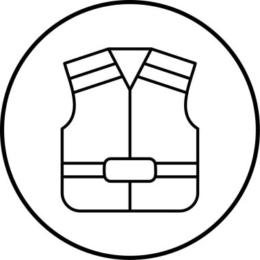 Yelek simgesinin vektör illüstrasyonu