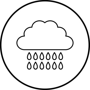 Yağmur. Web simgesi basit illüstrasyon