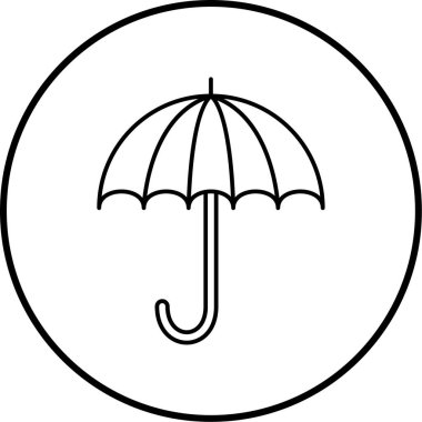Şemsiye. Web simgesi basit illüstrasyon