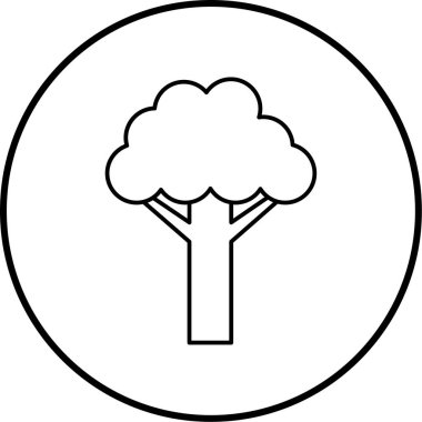 Ağaç simgesinin vektör illüstrasyonu