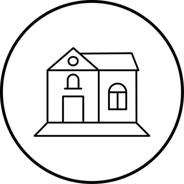 Bir ev simgesinin vektör illüstrasyonu