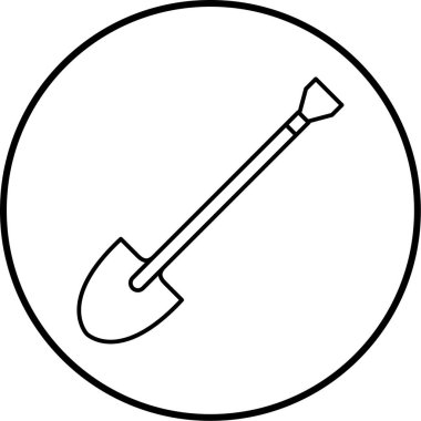 kürek simgesi vektör illüstrasyonu 