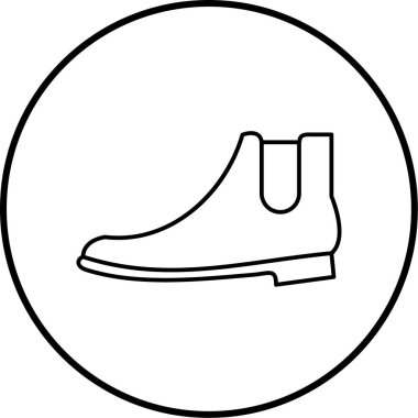 Ayakkabı simgesinin vektör illüstrasyonu