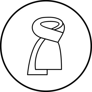 eşarp simge vektör çizim 