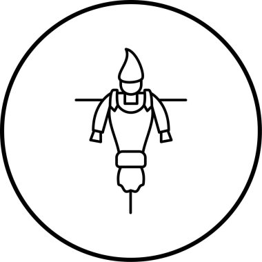 Bir itfaiyeci simgesinin vektör çizimi