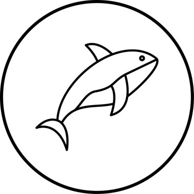 Balık. Web simgesi basit illüstrasyon