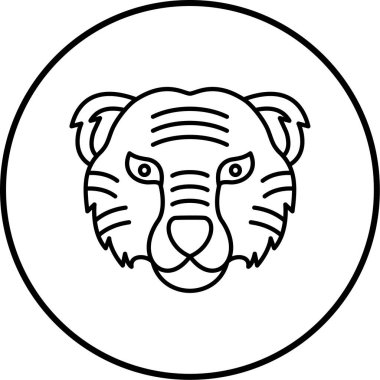 Bir aslan simgesinin vektör illüstrasyonu